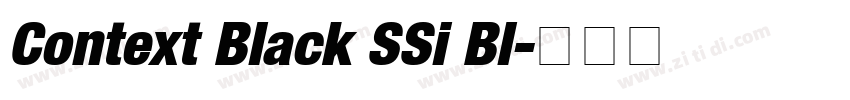 Context Black SSi Bl字体转换